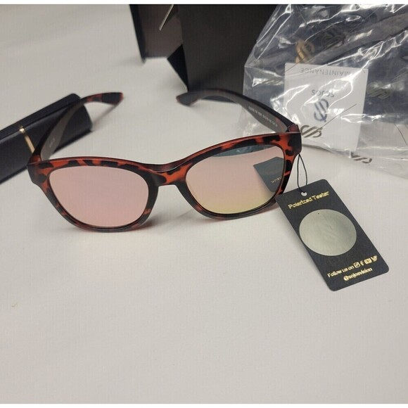 SOJOS Retro Round Polarized Sunglasses for Women Men Ancient Tortoise/Grey - Picture 2 of 9